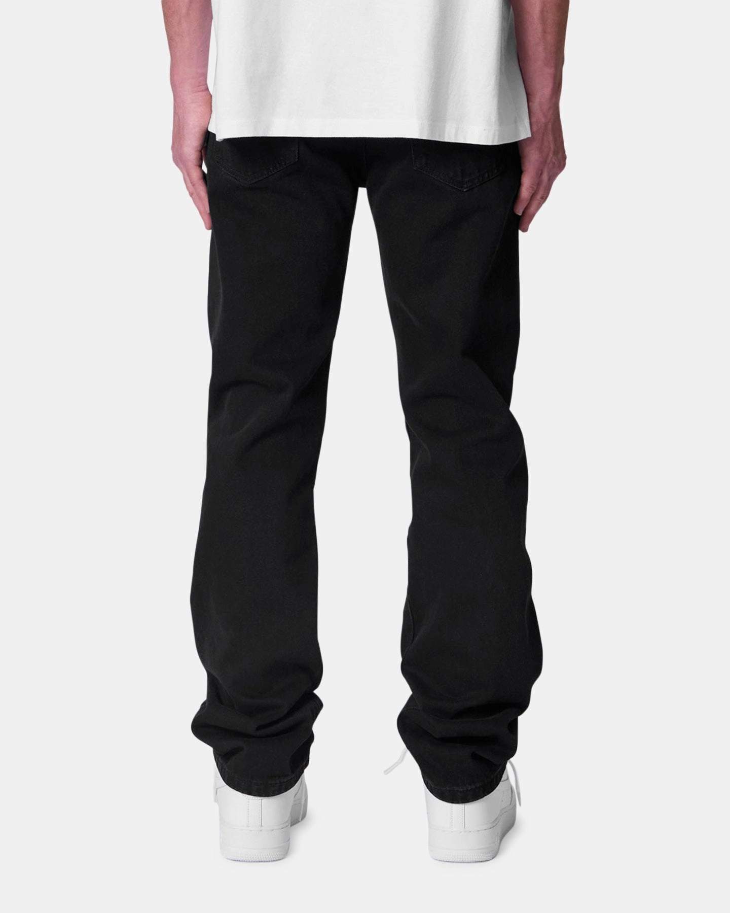 MNML Straight Raw Jeans Rinsed Black ElasticWaist Daily Style