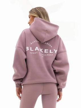Active Studios Oversized Hoodie - Dusty Pink Faded Wash Effect