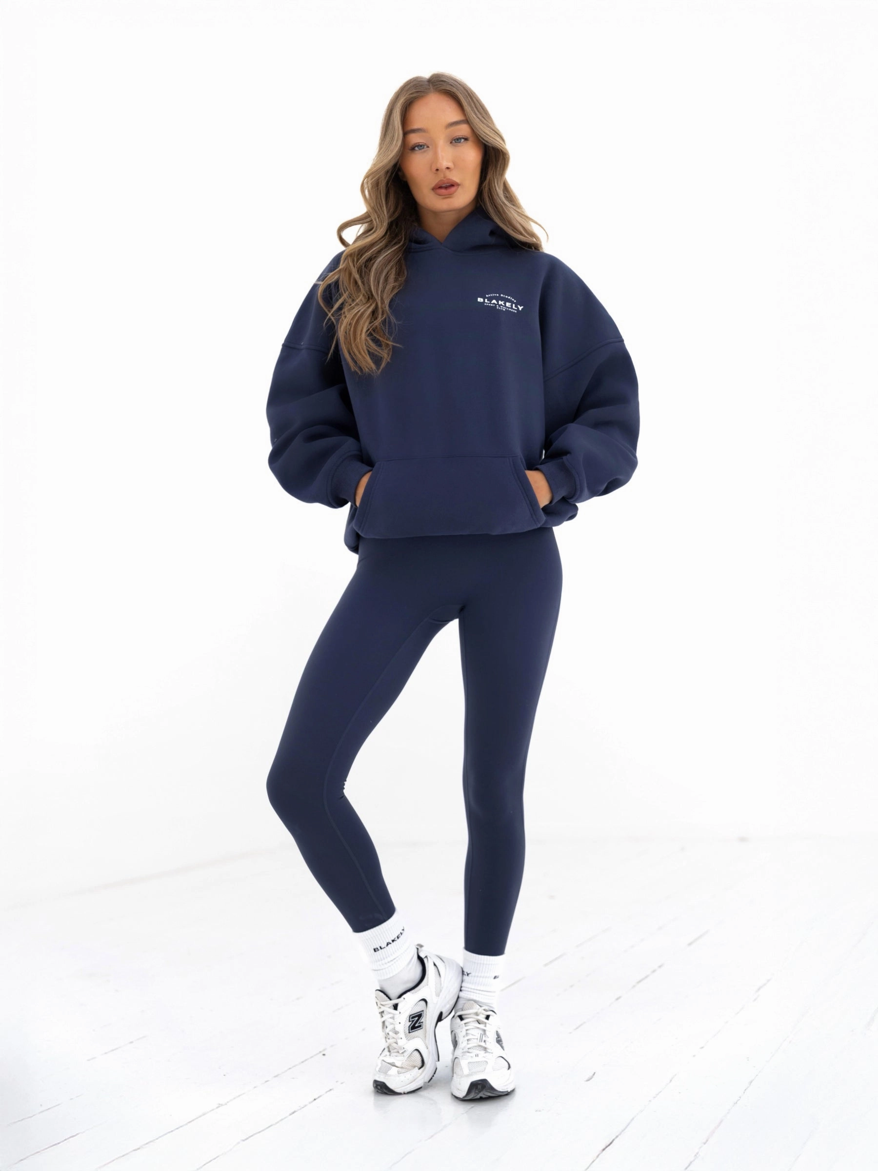 Active Studios Oversized Hoodie - True Navy performance costume Fashion Day
