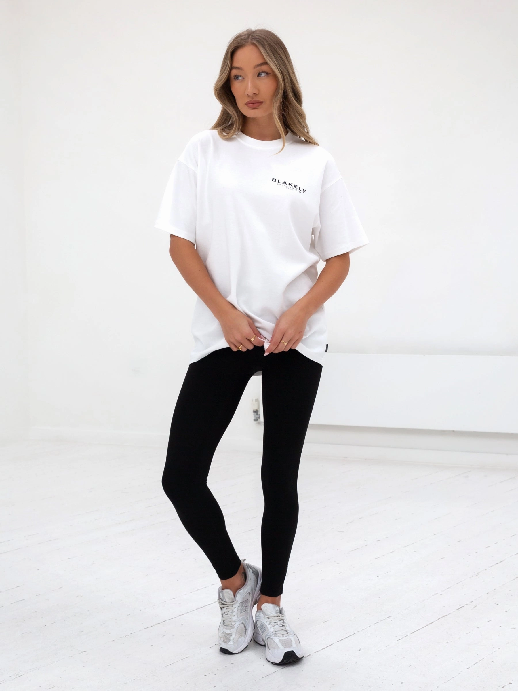 Festival wear Casual Comfort Design Active Studios Oversized T-Shirt - White