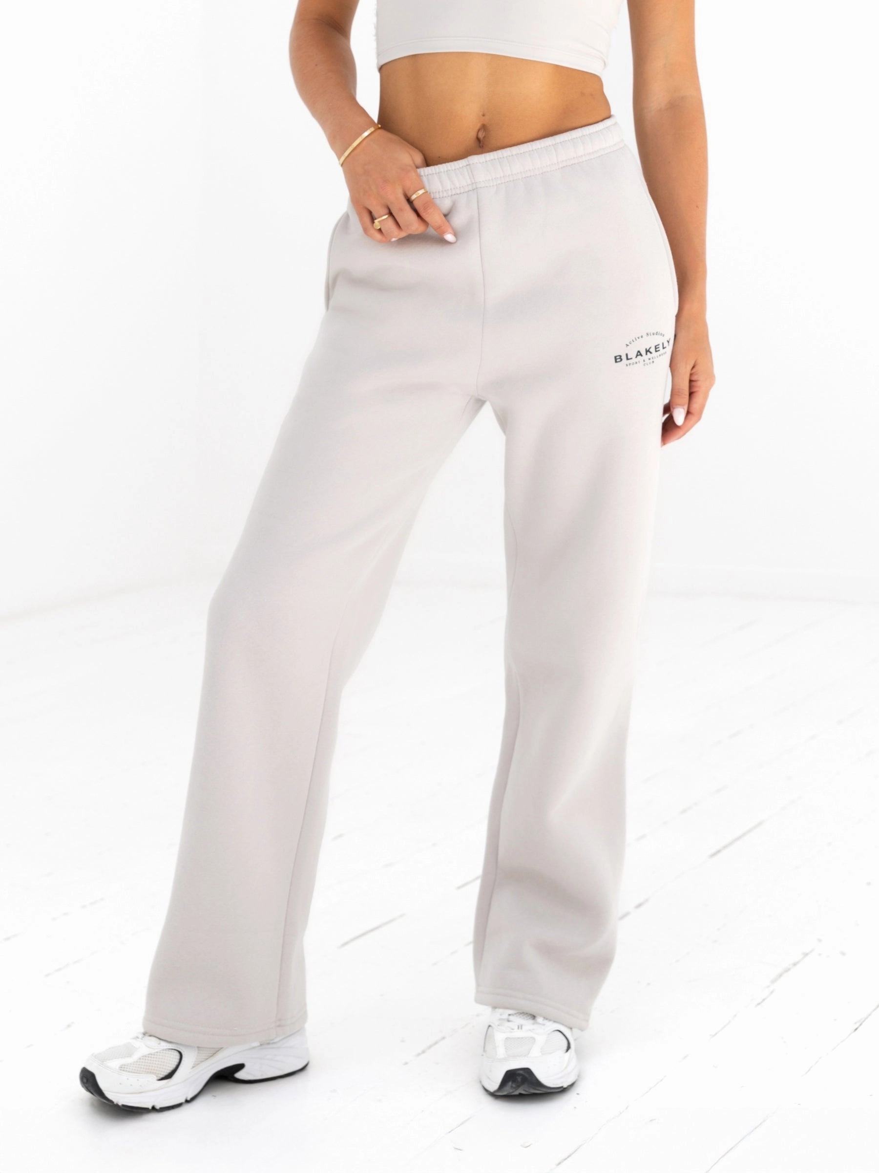 Active Studios Wide Leg Sweatpants - Ivory Timeless Comfort Wear