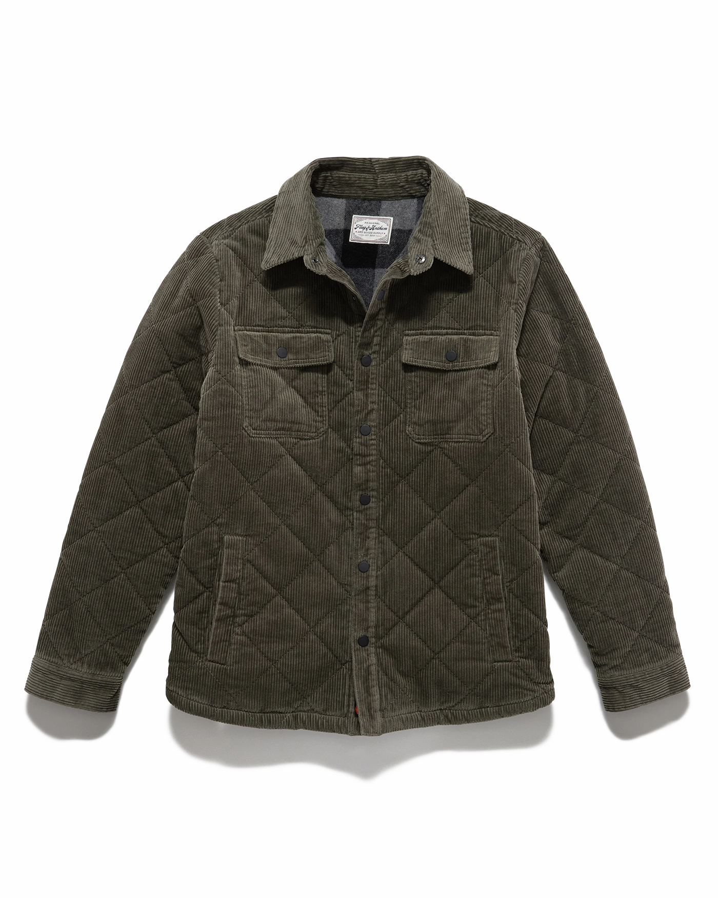 WILBUR FLANNEL-LINED QUILTED CORDUROY JACKET Aramid Fiber Blend windproof