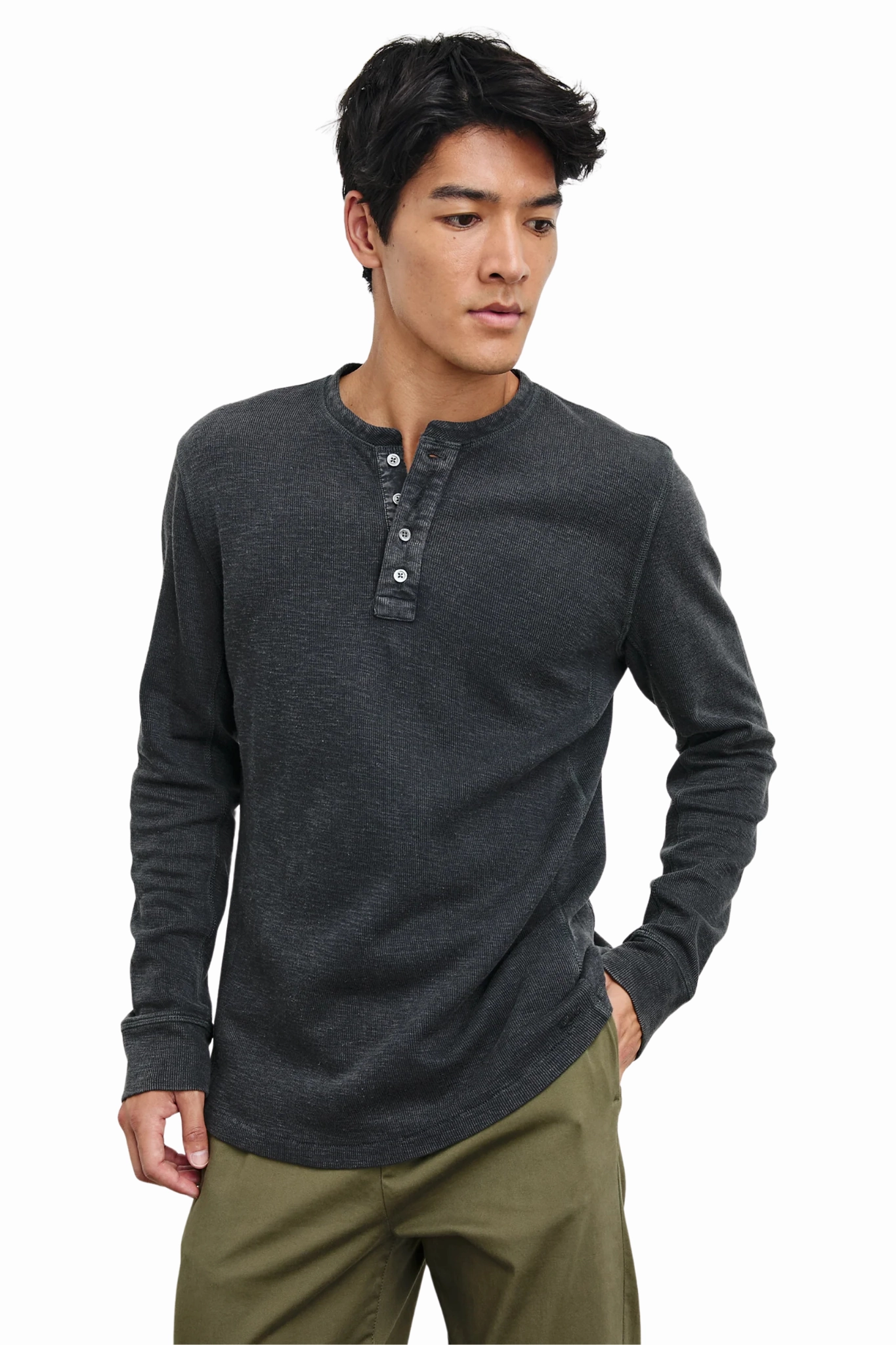 Soto Shirt in Washed Black High-End Fashion Quality Wear