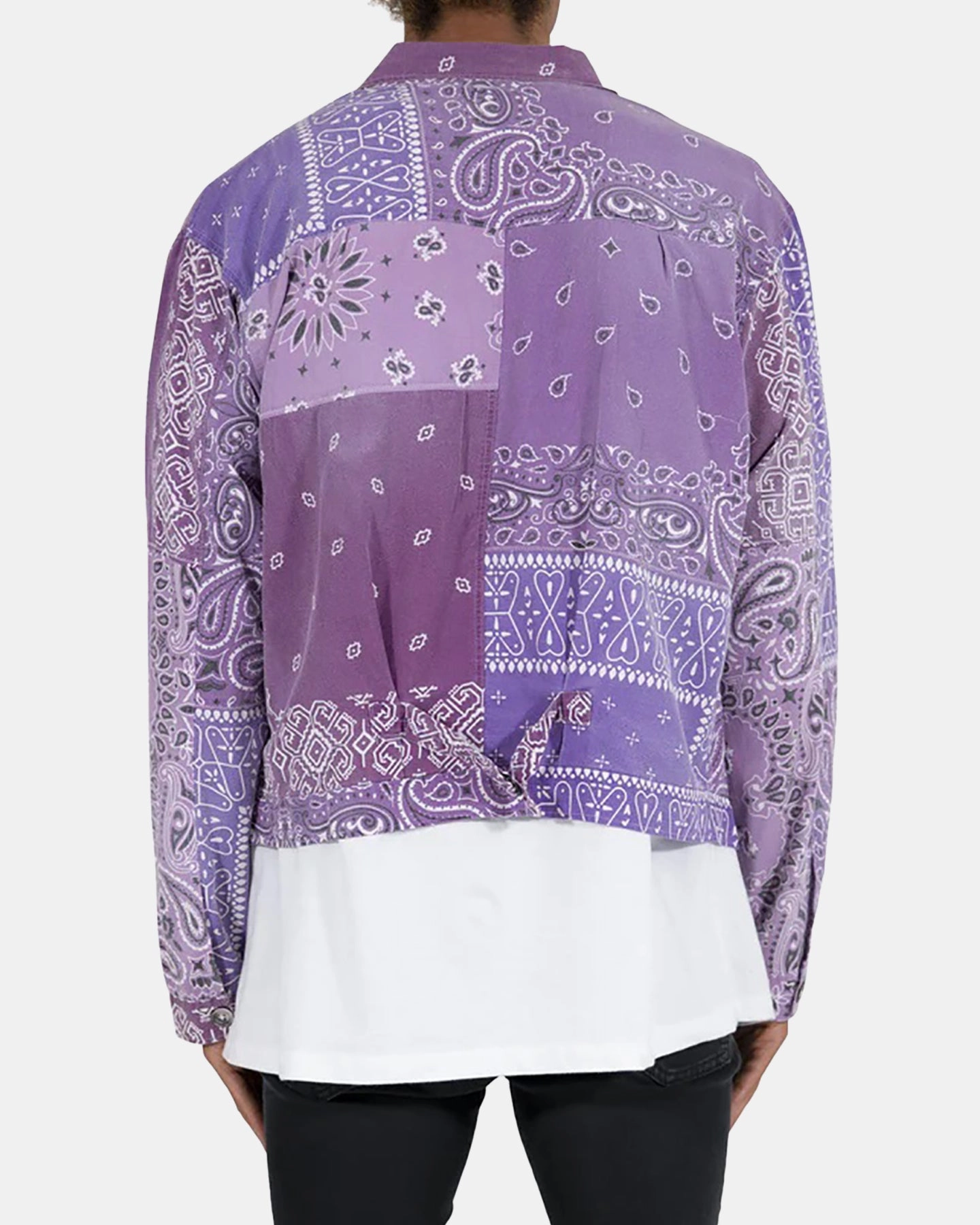 OdorResistantFinish MNML Bandana Trucker Shirt Purple