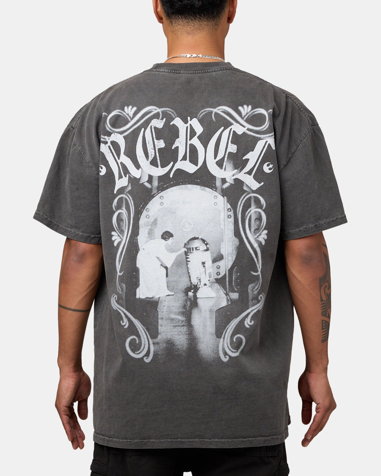 Thermal Insulation Core Temperature Regulating Fibers Star Wars Rebel Heavyweight T-Shirt Black Wash