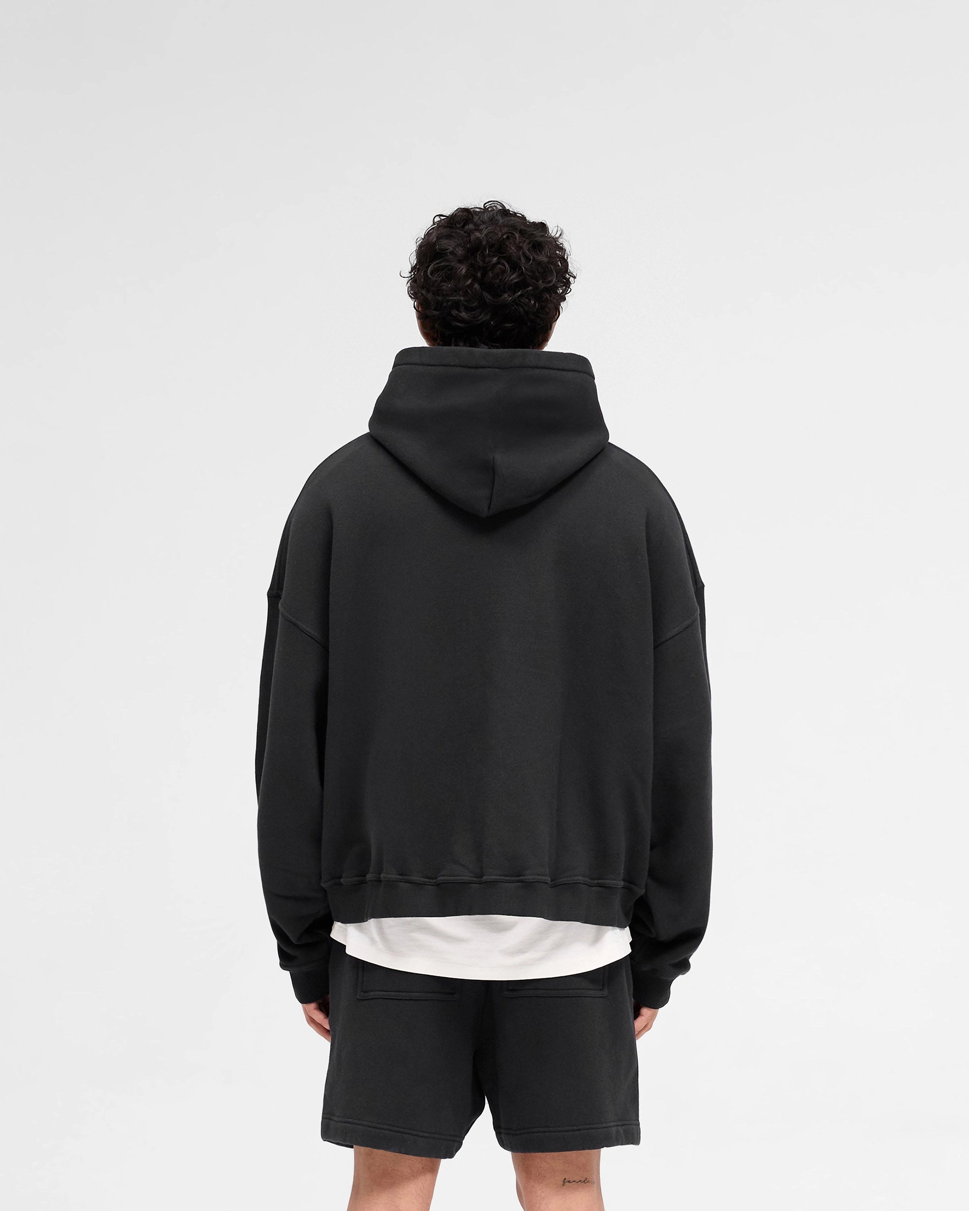 Rep Applique Hoodie - Off Black Hamster like