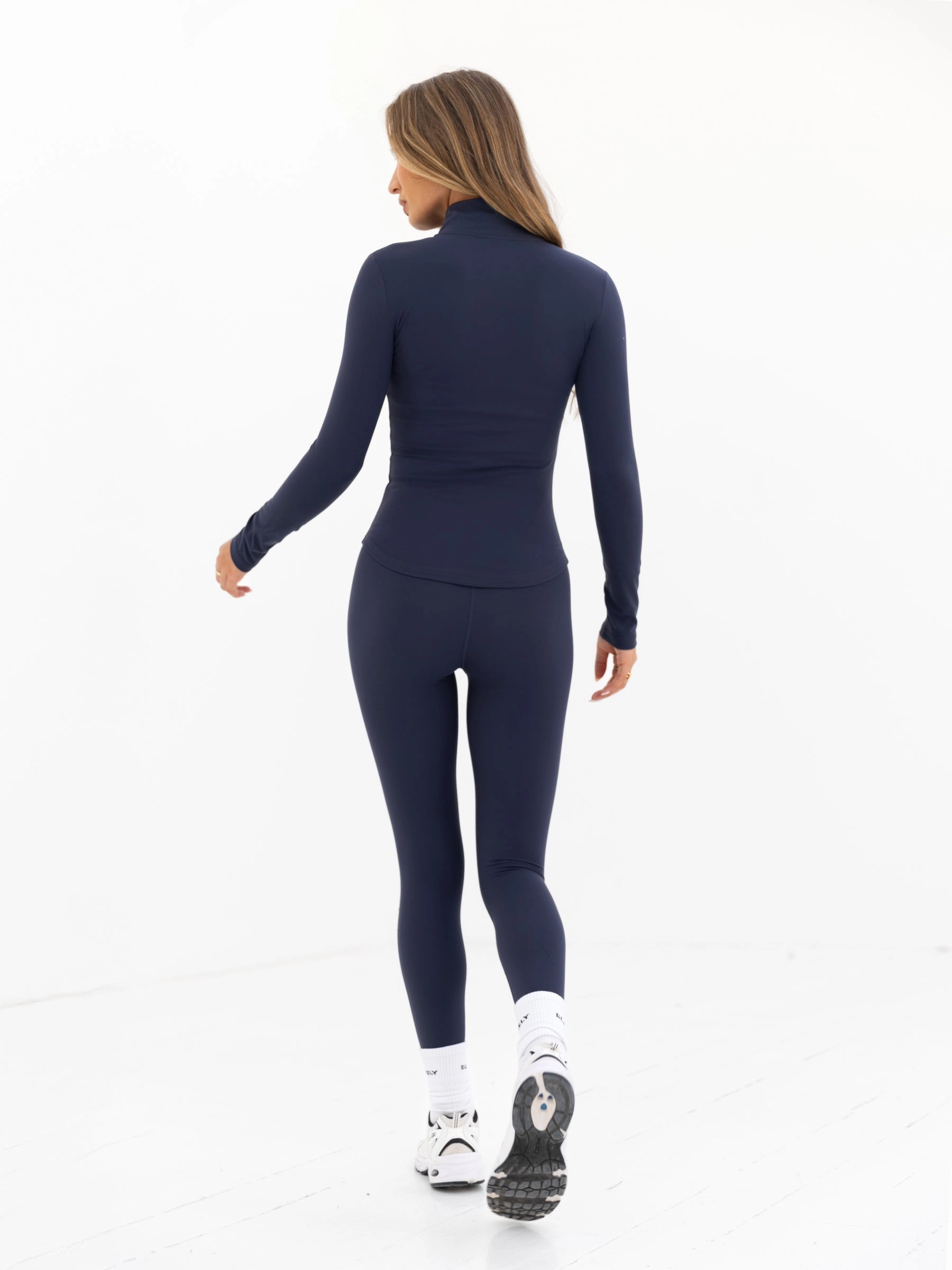 Stretch Material Adjustable Cuff Ultimate Full Zip Jacket - True Navy