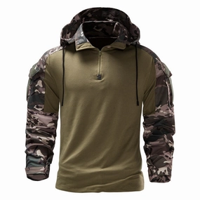 Hippo like Must Have West Louis? Mens Outdoor Military Camouflage Hooded Shirt