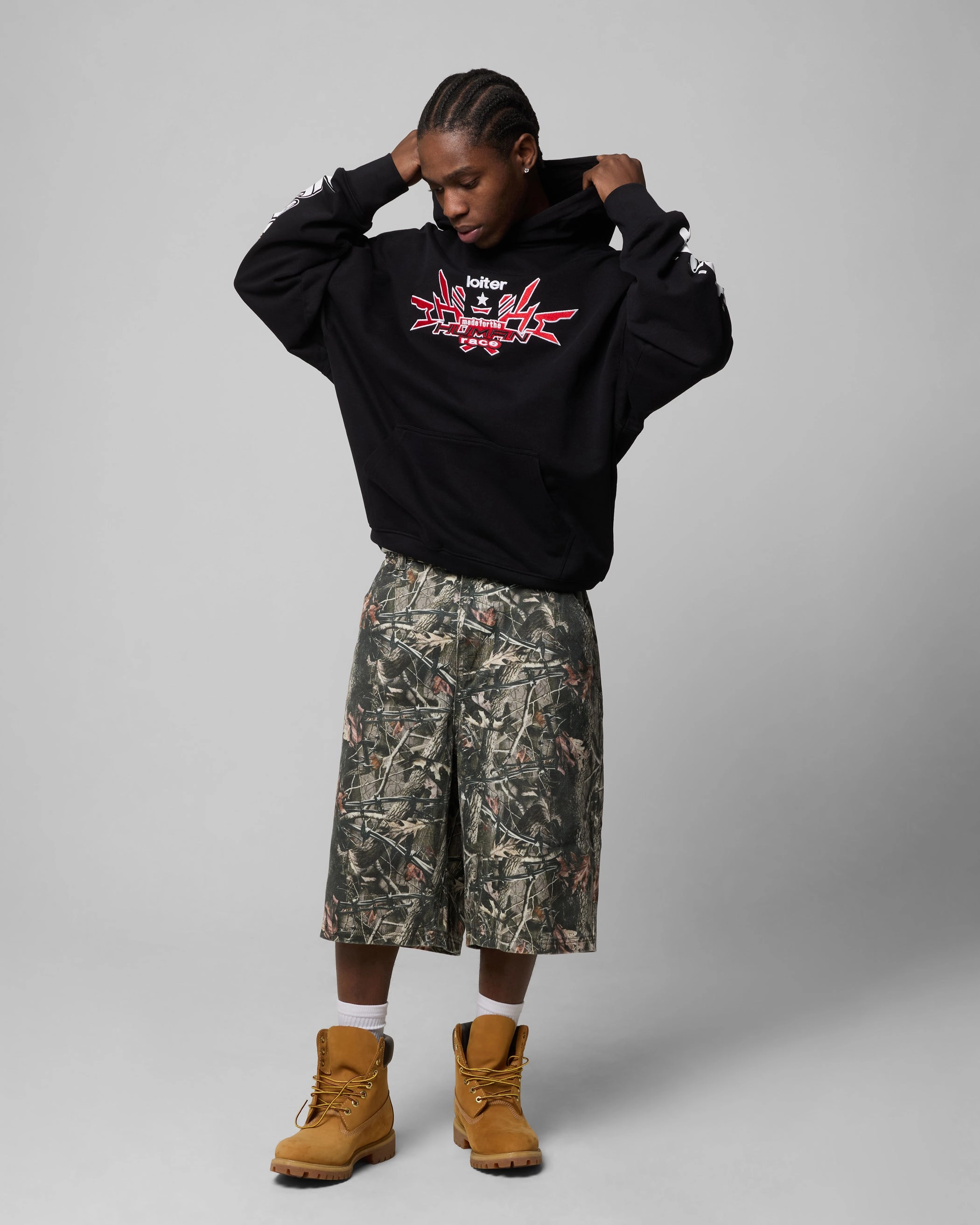 Loiter Substance Hoodie Black AbrasionResistant Finish