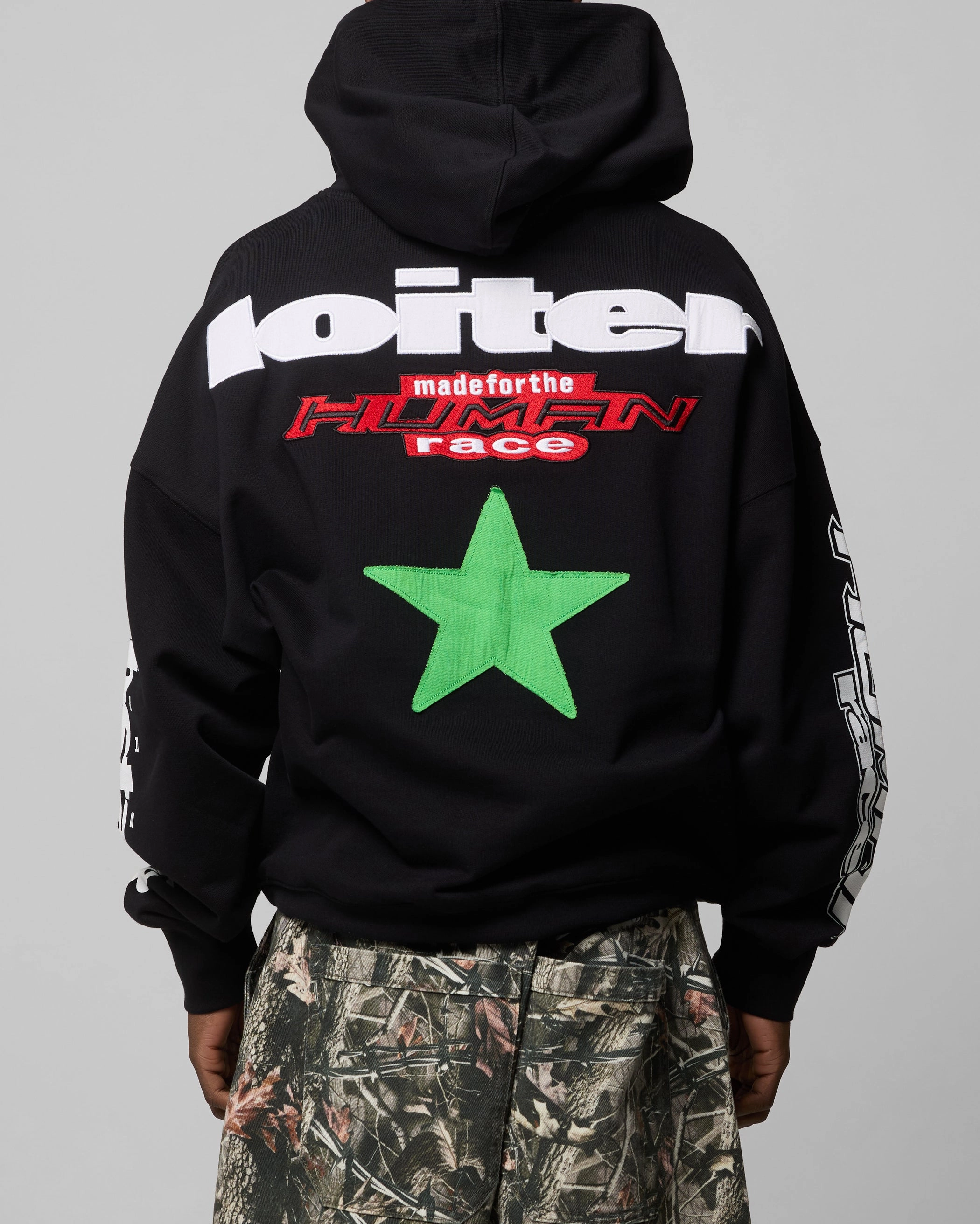 ReinforcedHems Loiter Substance Hoodie Black