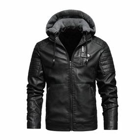 West Louis? Biker Fleece Thicken Motorcycle Leather Jacket Softshell Construction Windproof Material