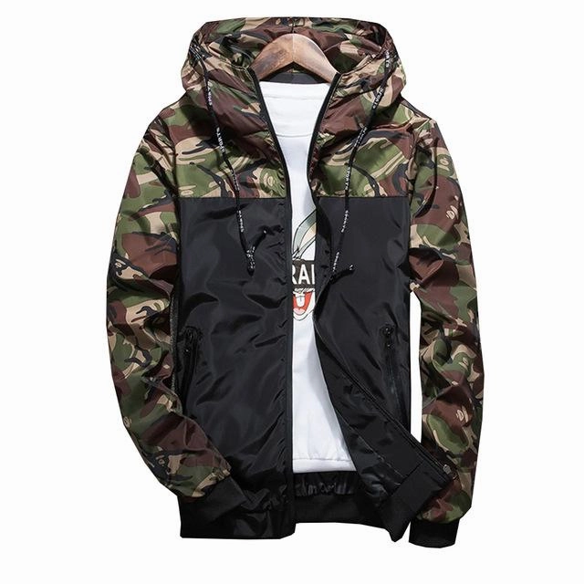 Functional Zip Detail West Louis? Camouflage Spring Thin Male Camo Jacket