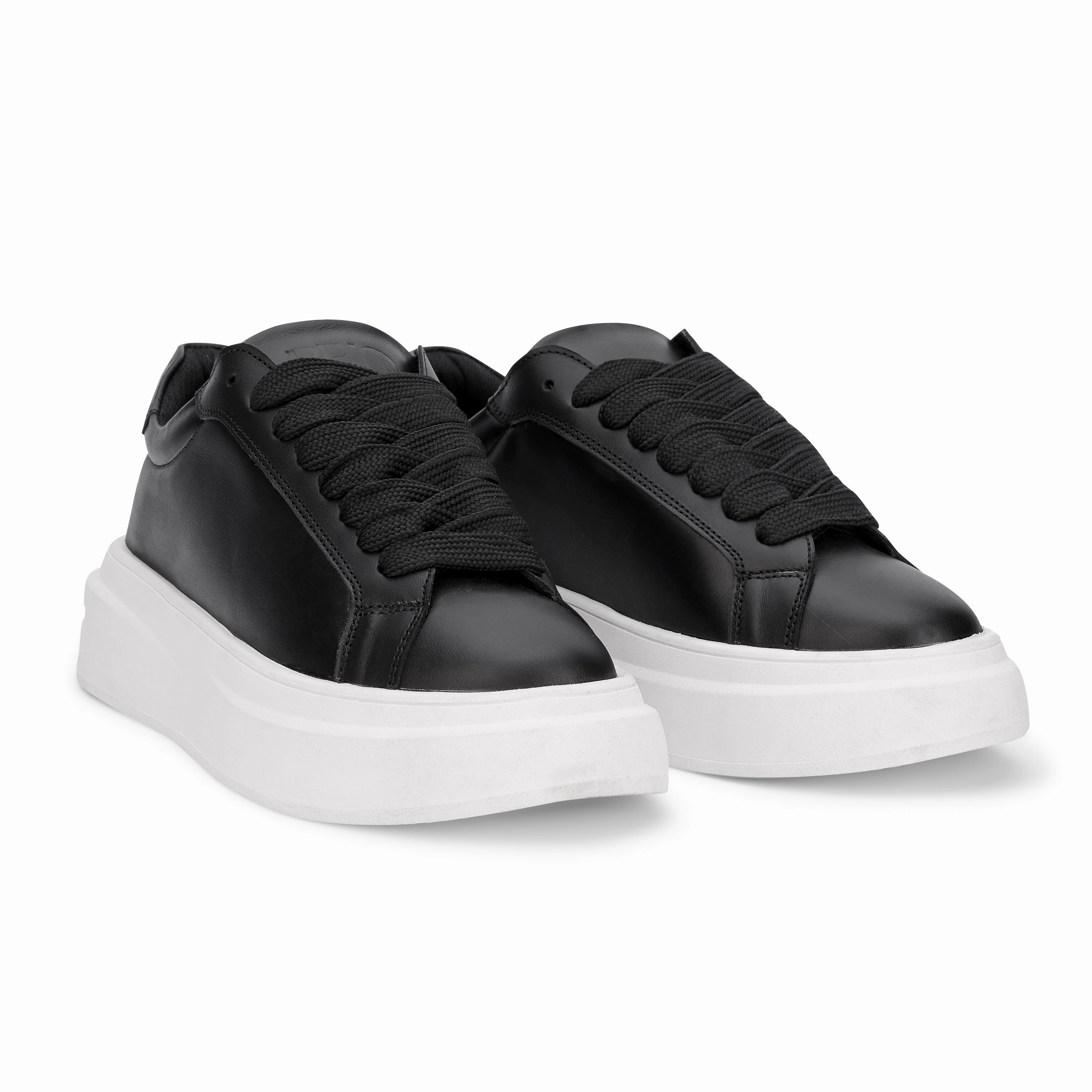 Multi Density Foam Layering All-Purpose Use BlancPeak | Plain Black Sneakers