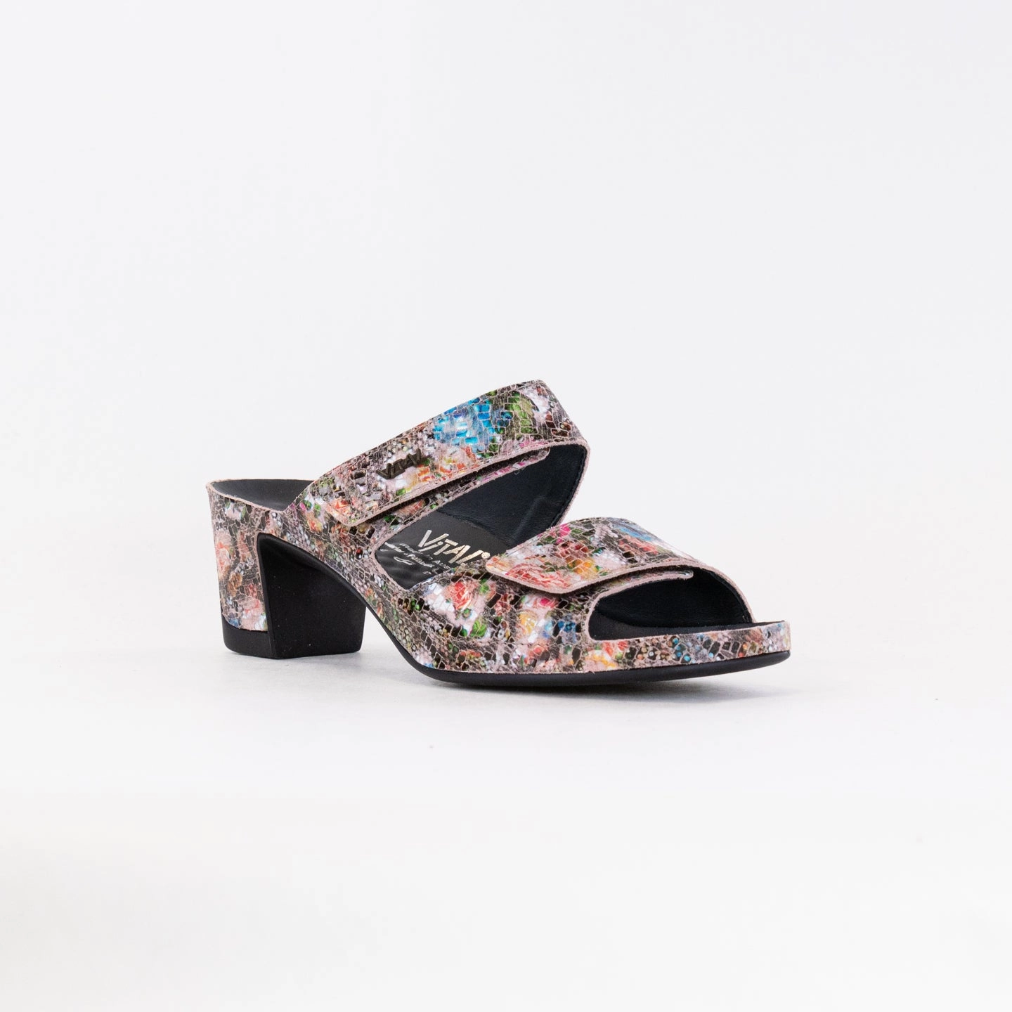 Stacked Traction Lugs Vital Joy Mule Sandal (Women's) - Multicolor Leather