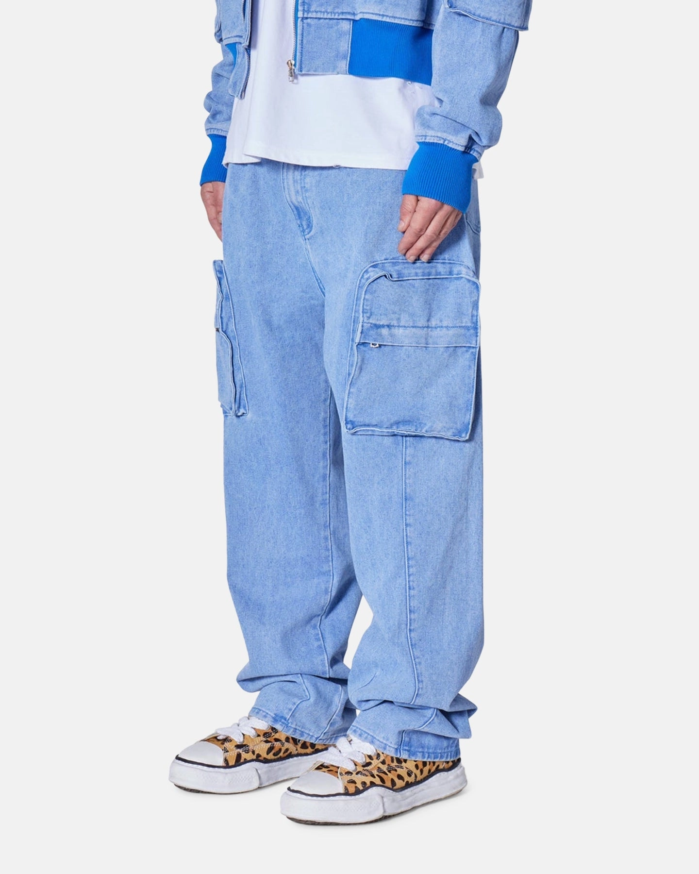 Layering Comfort Comfy Flex MNML Ultra Baggy Feeling Blue Denim Pants Blue