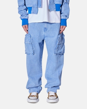 MNML Ultra Baggy Feeling Blue Denim Pants Blue Full Comfort