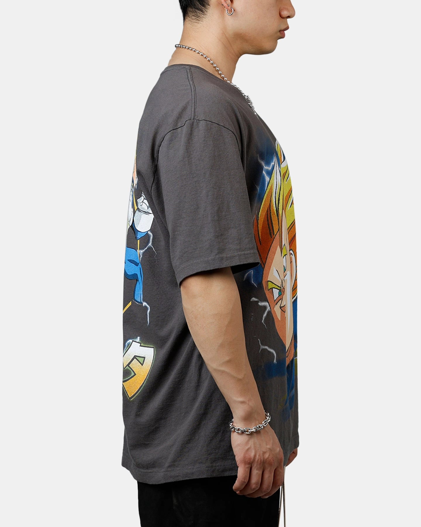 HighStretchElastic Stretchable Neckline Bioworld Dragon Ball Z Cell Games Saga Vegeta T-Shirt Pepper