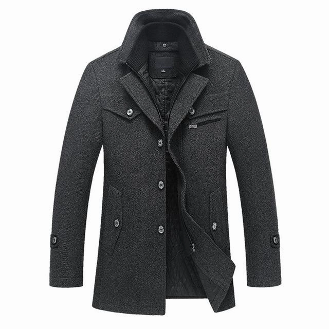 Lightweight Thermal Tech West Louis? Winter Business-Man Thick Coat