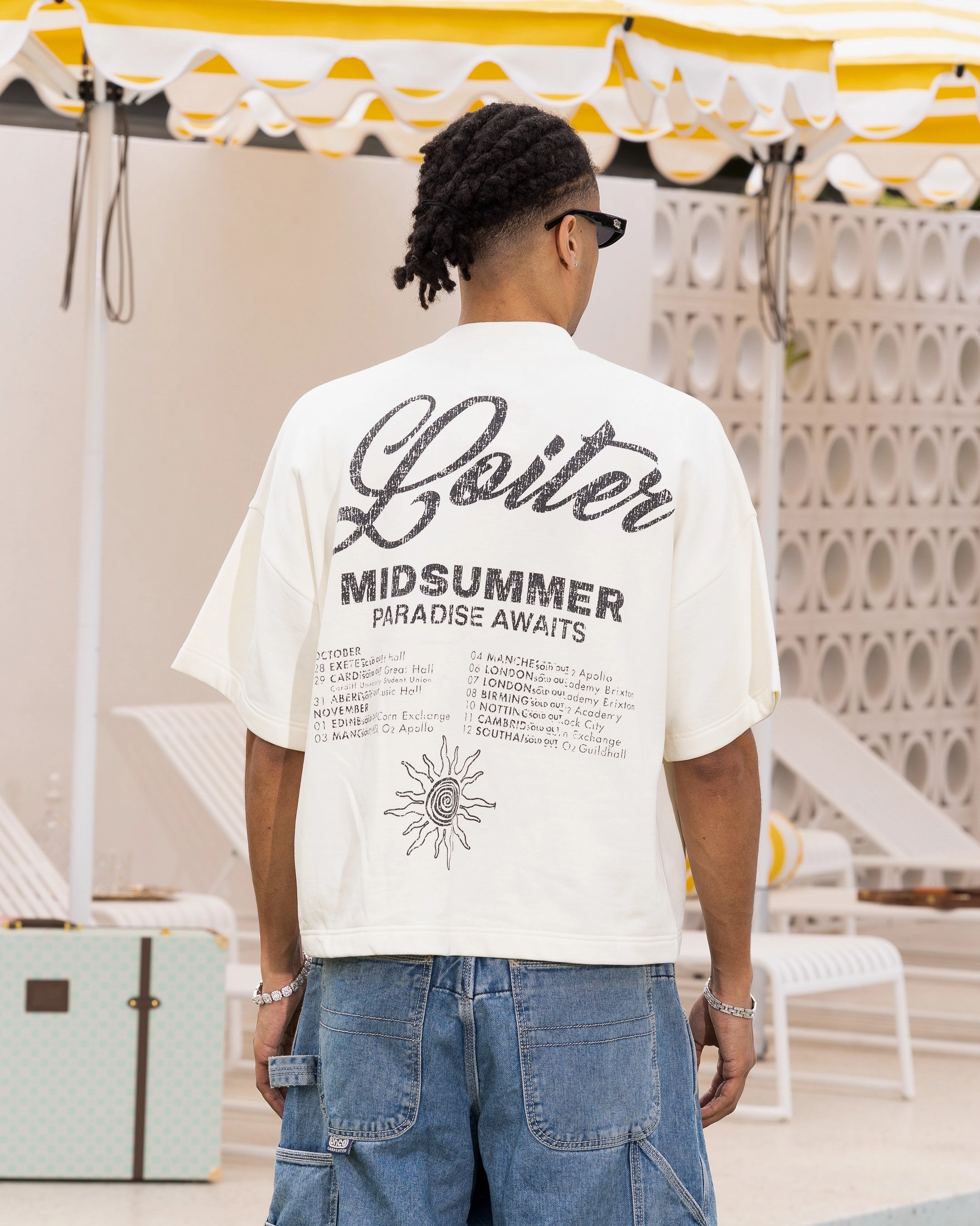 Loiter Palm Spring Box T-Shirt Off White QuickReleaseFastenings