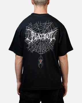 RubberizedGrip Playboy Black Widow Boxy T-Shirt Black/Red