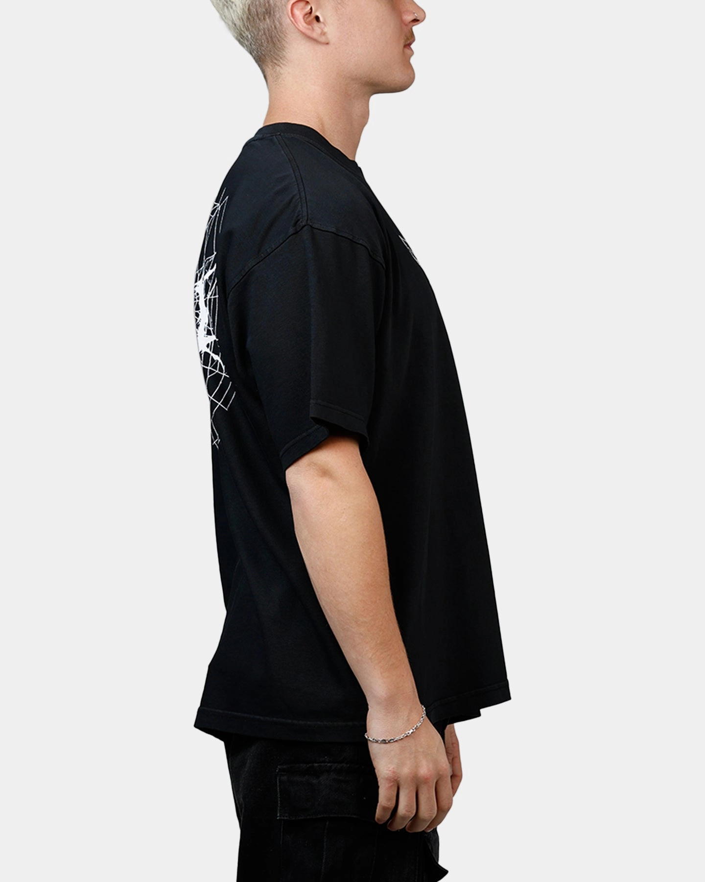 RaglanSleeve HighElasticity Playboy Black Widow Boxy T-Shirt Black/Red