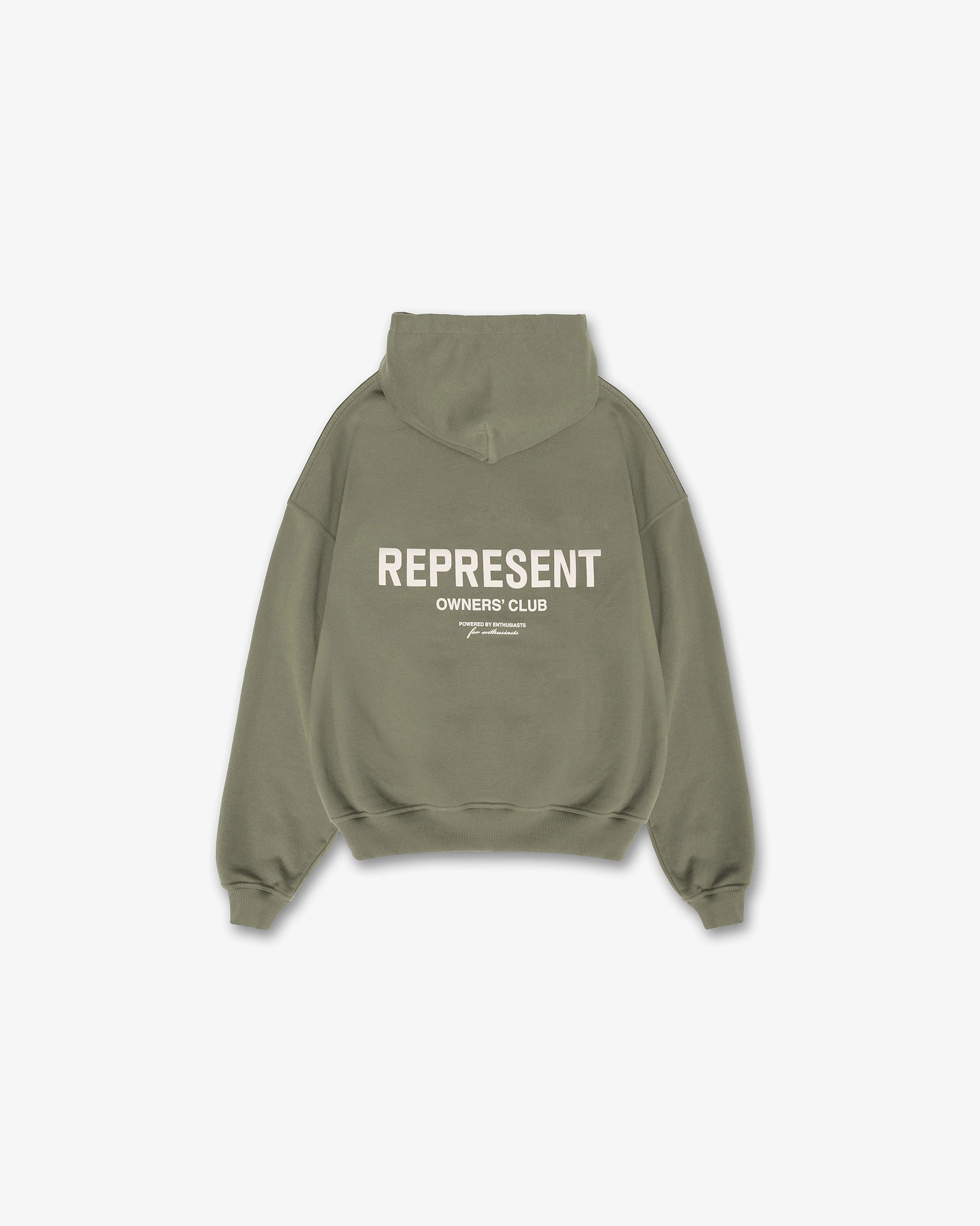 3D Sculpted Hood Represent Owners Club Hoodie - Olive