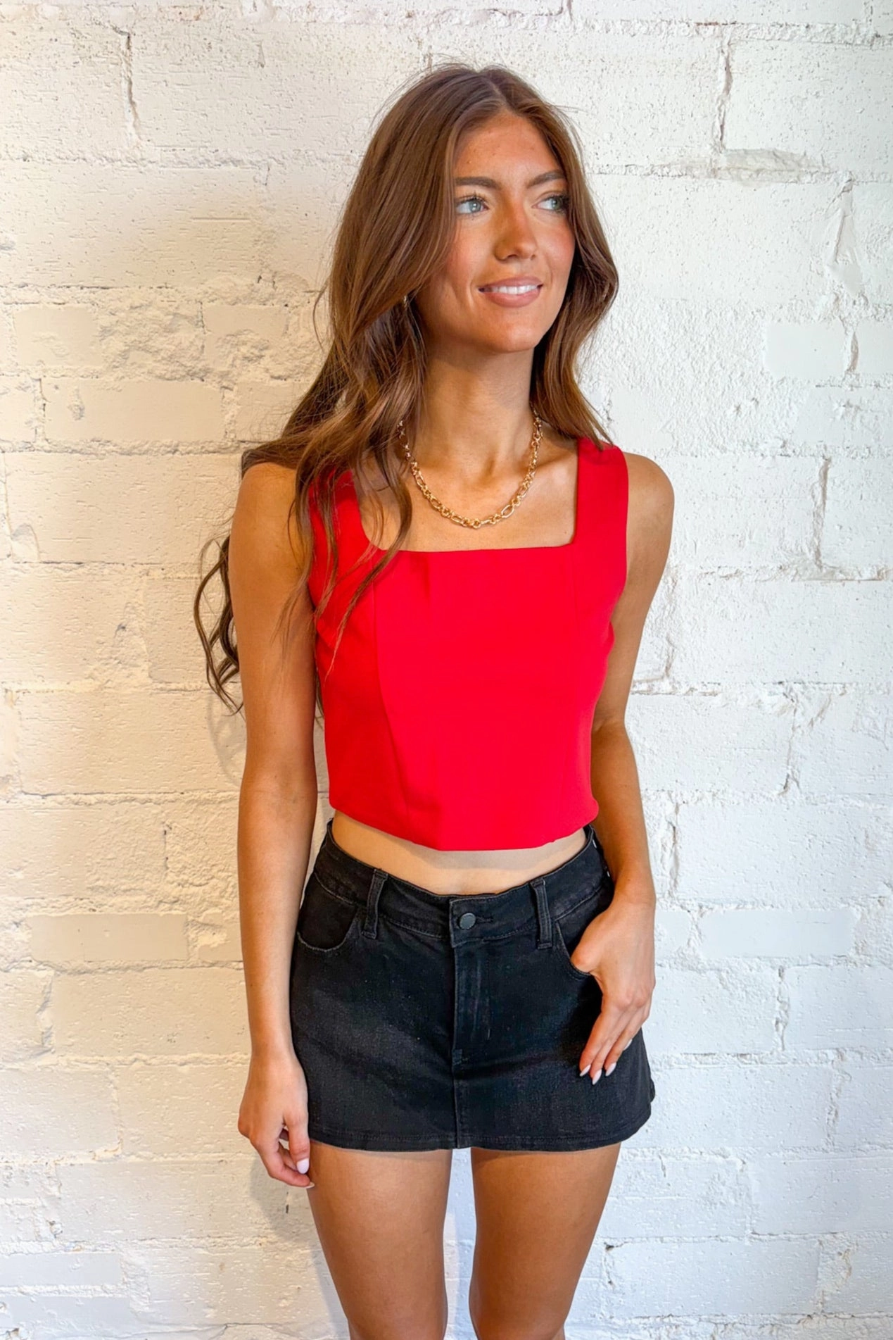 Bohemian style All Day Everyday Denim Skort