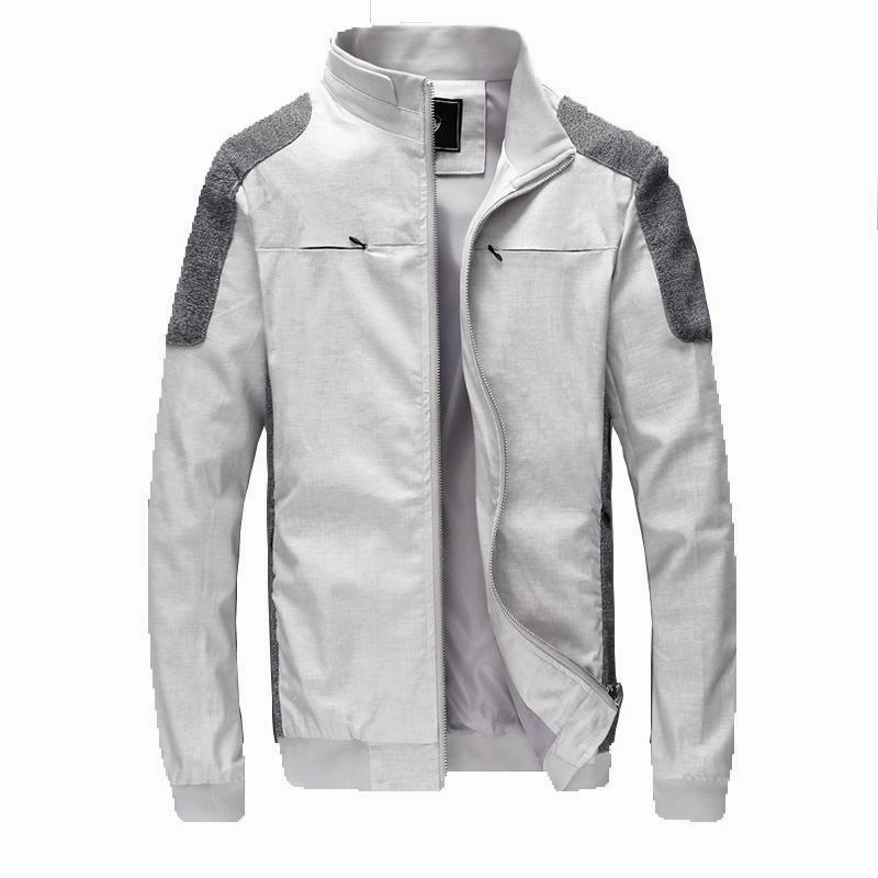Thermal Core Technology West Louis? Autumn Shoulder Patch Collar Zipper Jacket
