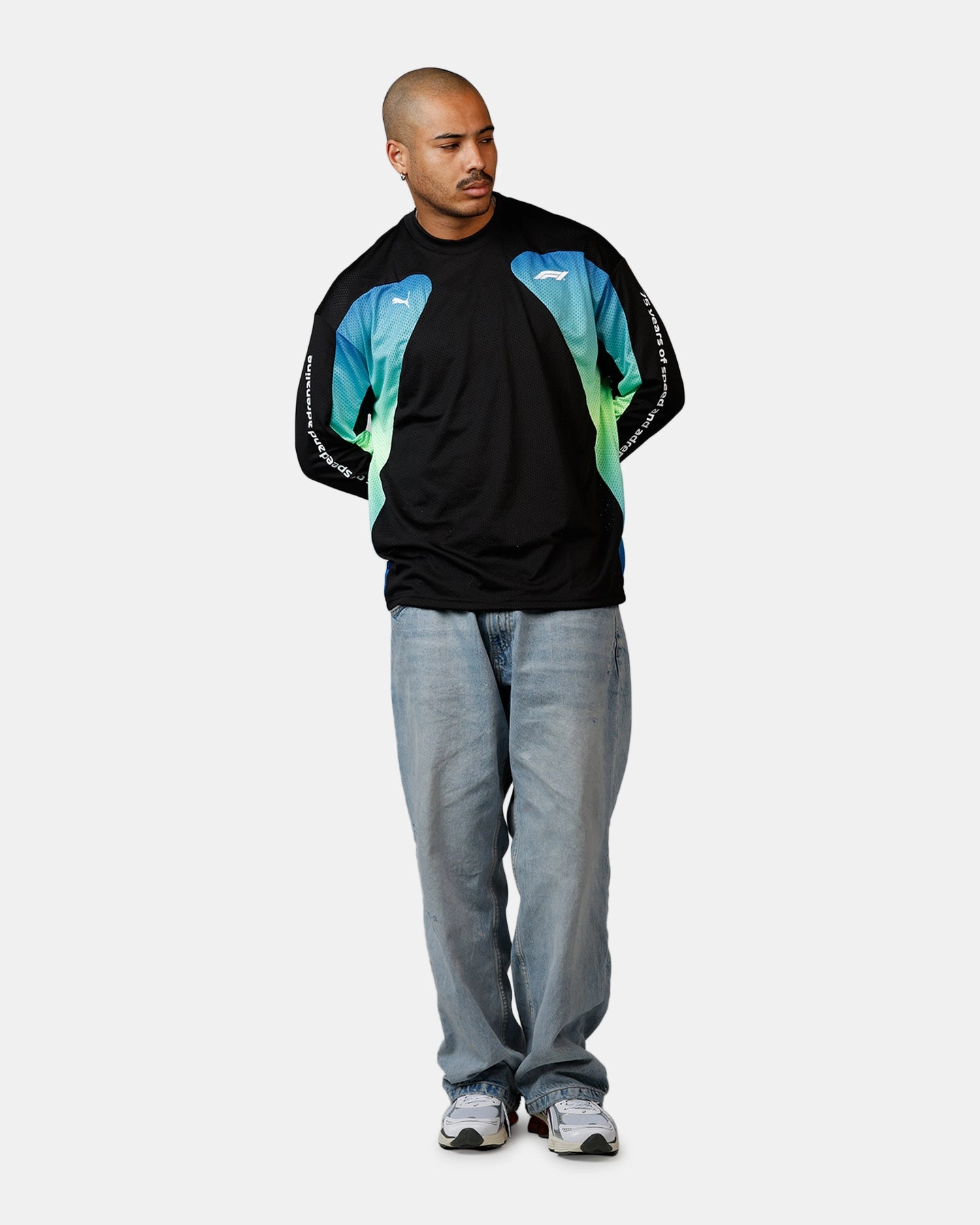 Glow In The Dark Accent Trim Puma X F1 Long Sleeve T-Shirt Black