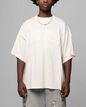 Eco Conscious Dye Process AntiPillTreatment Loiter Arch Premium Boxy T-Shirt Off White