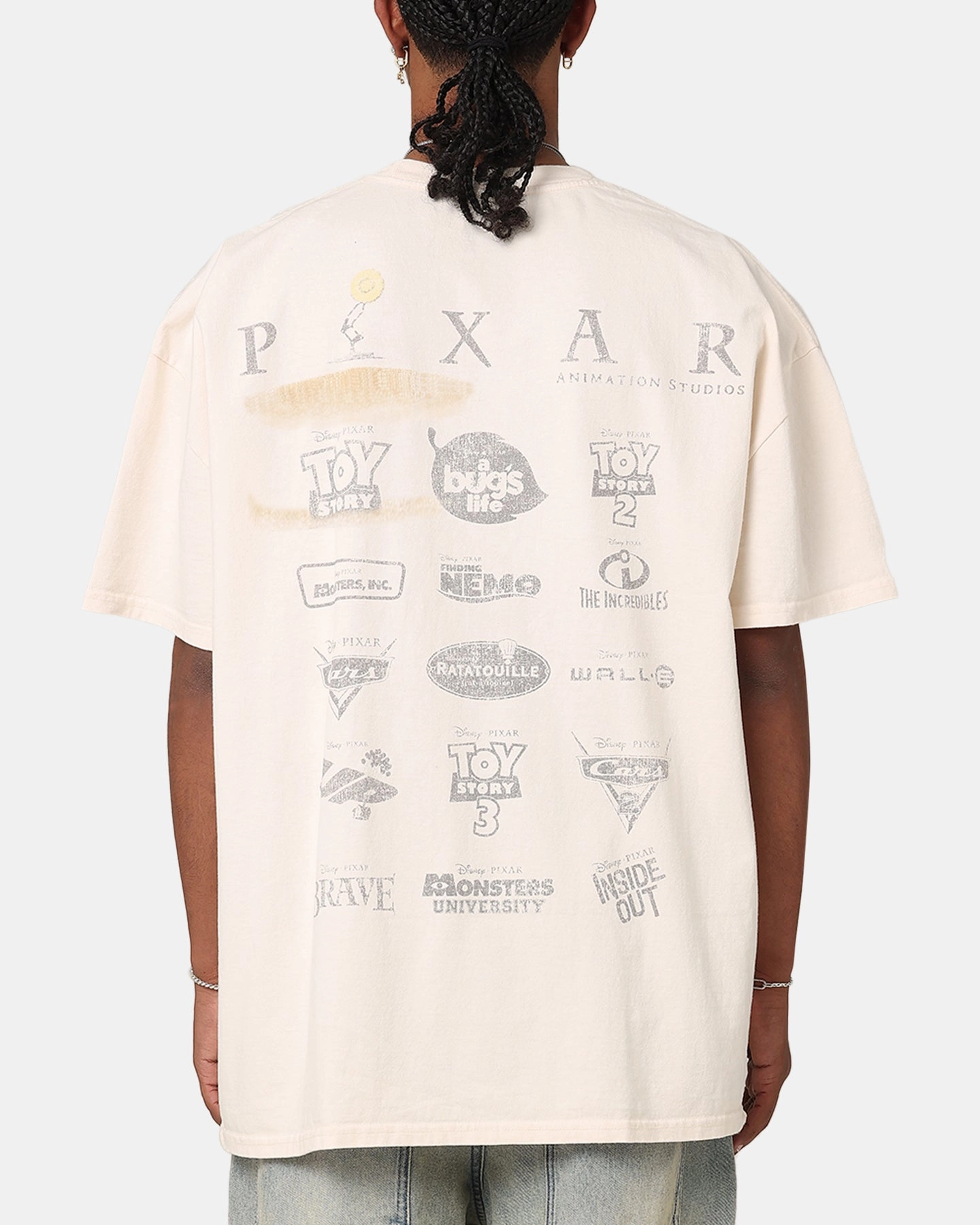 Basic Long Sleeve American Thrift X Pixar Heavyweight T-Shirt Off White