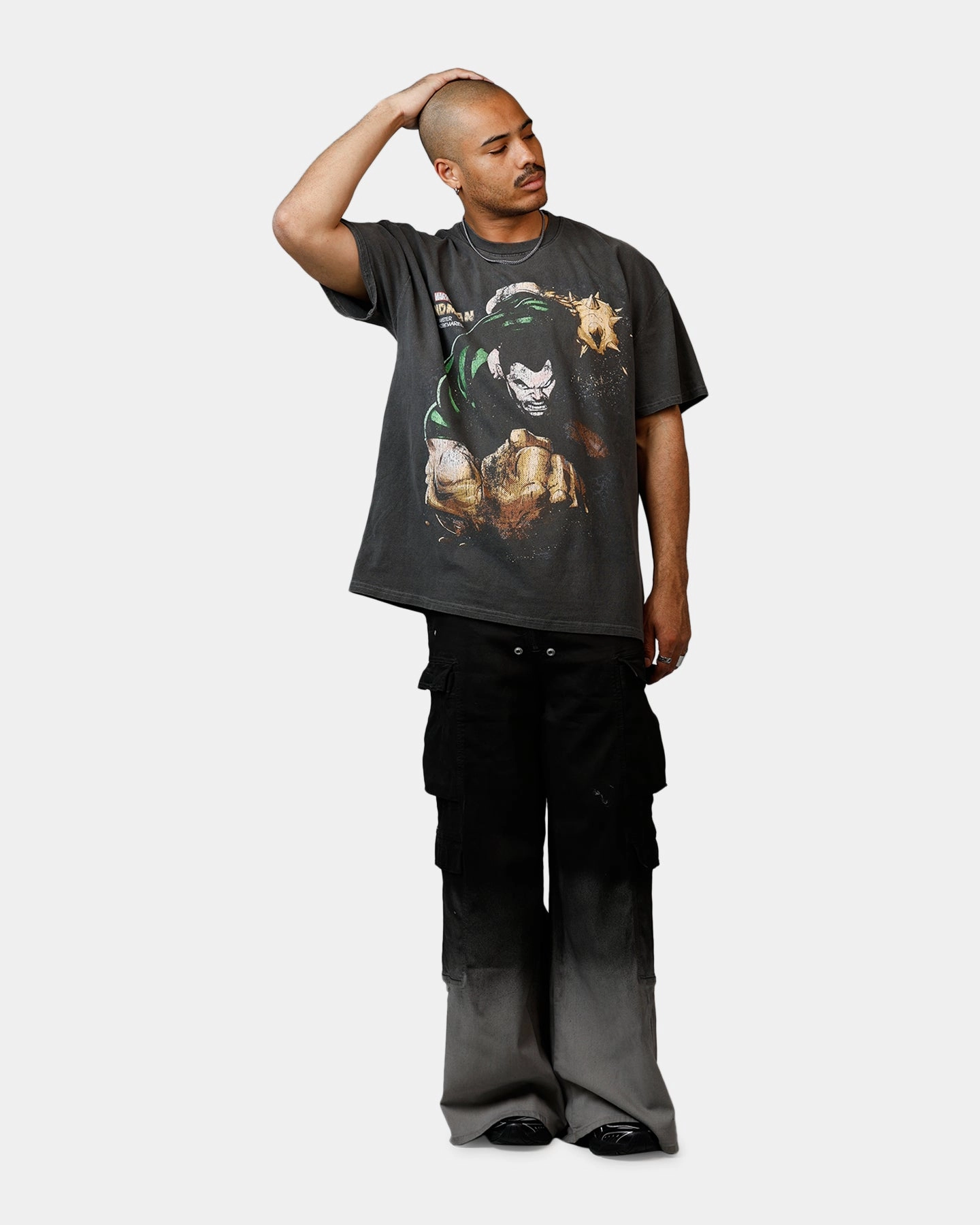 QuickDry Goat Crew Marvel Sinister Six Sandman Heavyweight T-Shirt Black Wash