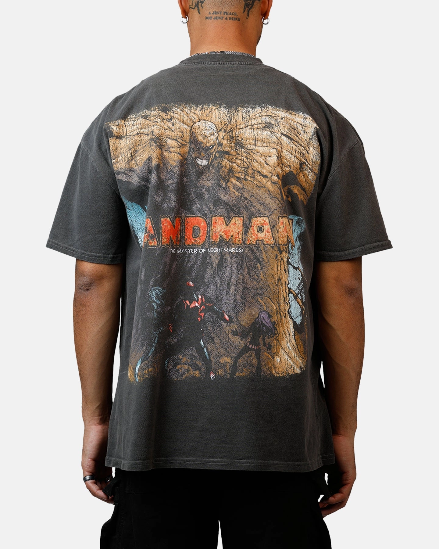 Goat Crew Marvel Sinister Six Sandman Heavyweight T-Shirt Black Wash MeshPanel