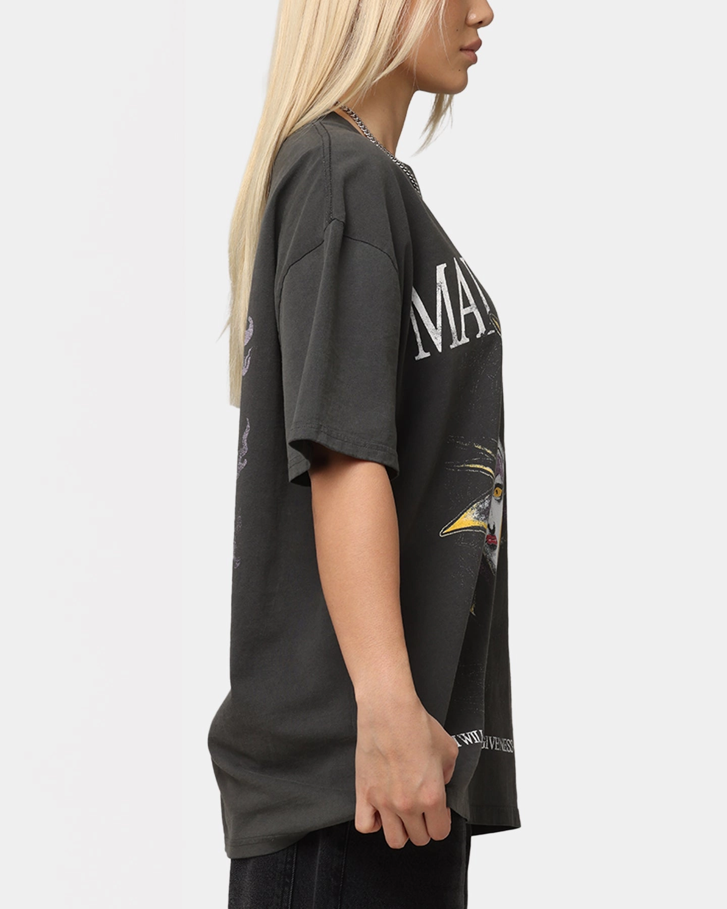 American Thrift Disney Maleficent Heavyweight T-Shirt Black Wash Airflow Vents