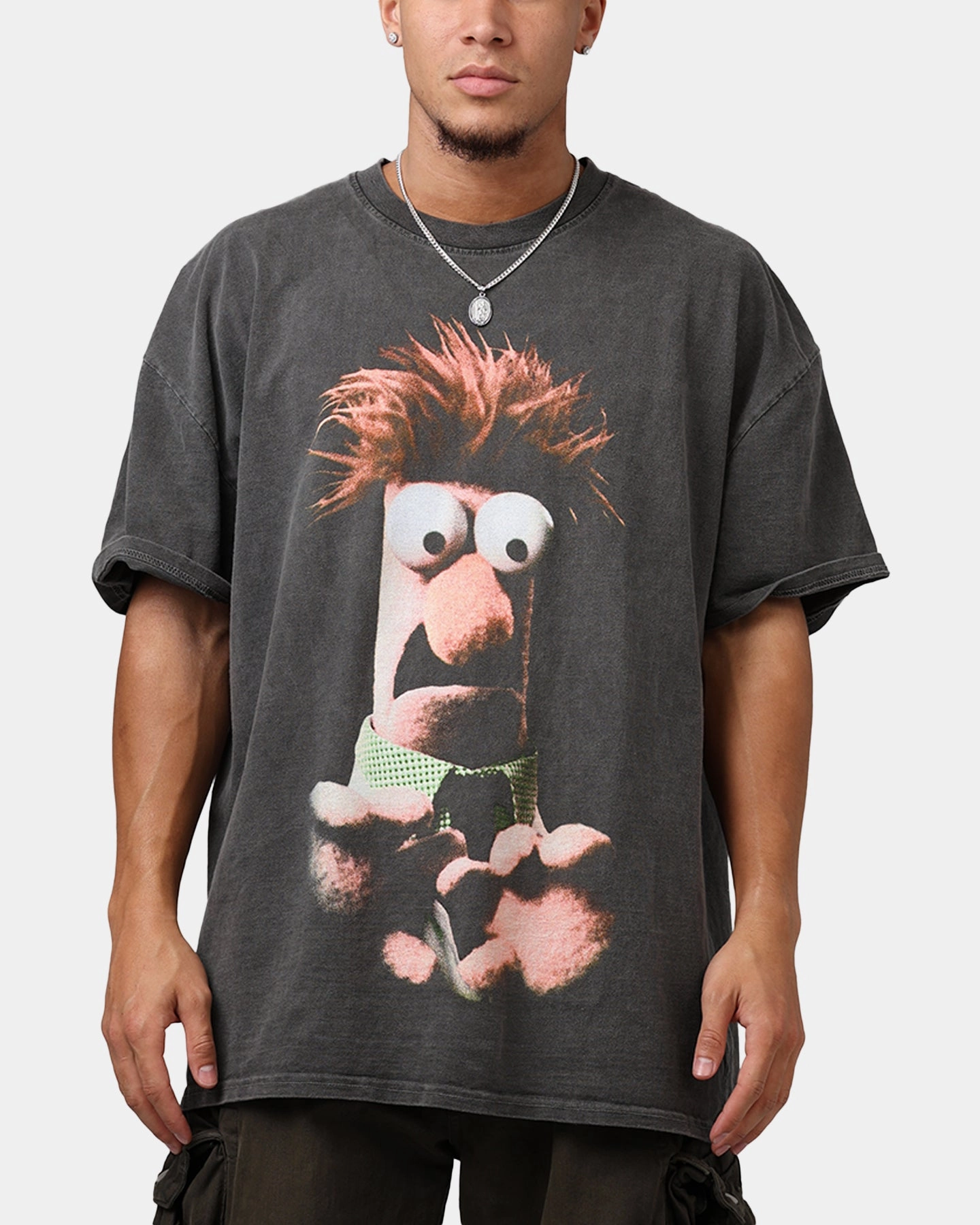 Thermal Insulation Tech American Thrift Disney The Muppets Beaker Heavyweight T-Shirt Black Wash