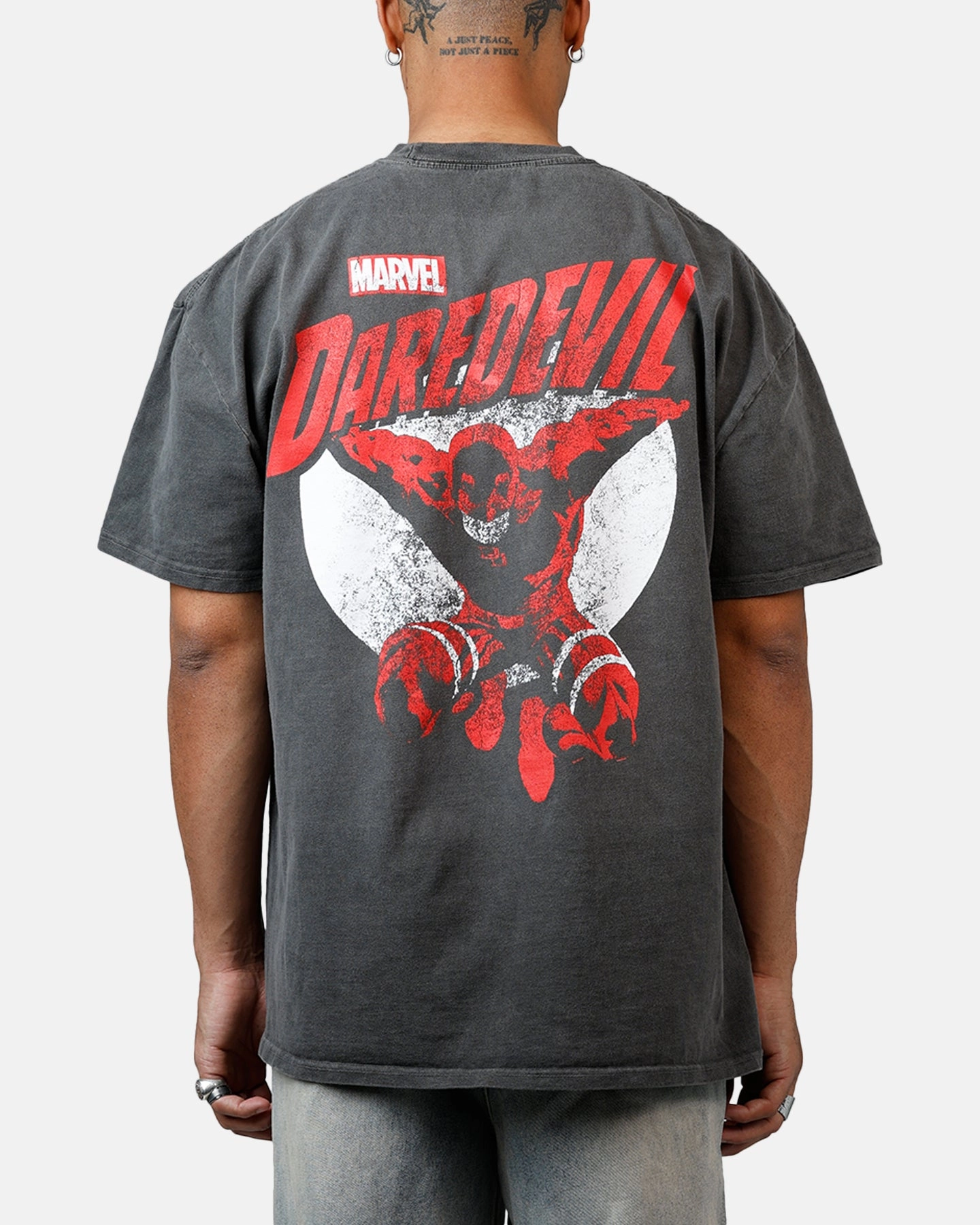 American Thrift Marvel Daredevil Comic Heavyweight T-Shirt Black Wash Microfiber Blended Fabric Durable Overlock Stitch