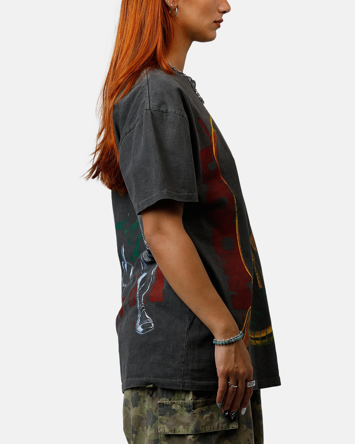 Stretchable Material Wrinkle resistant fabric American Thrift Marvel Doctor Doom Heavyweight T-Shirt Black Wash