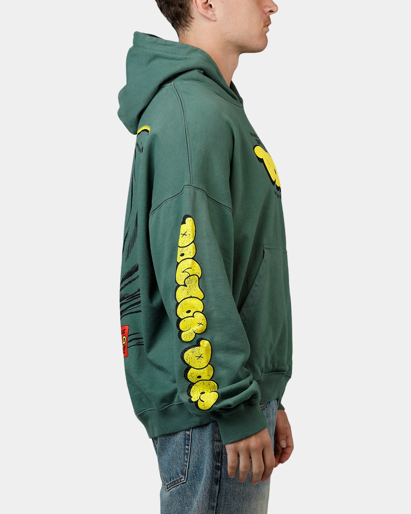 Unstructured Silhouette YarnDyedQuality American Thrift Marvel Fantastic Four Doctor Doom Villain Premium Hoodie Green