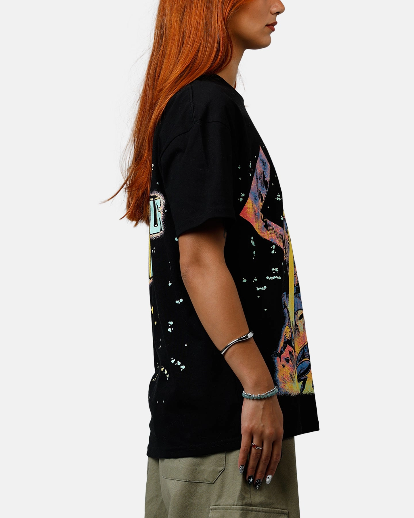 EthicallySourcedMaterial OEKOTEX Certified Fabric American Thrift Marvel Fantastic Four Galactus Vintage T-Shirt Black