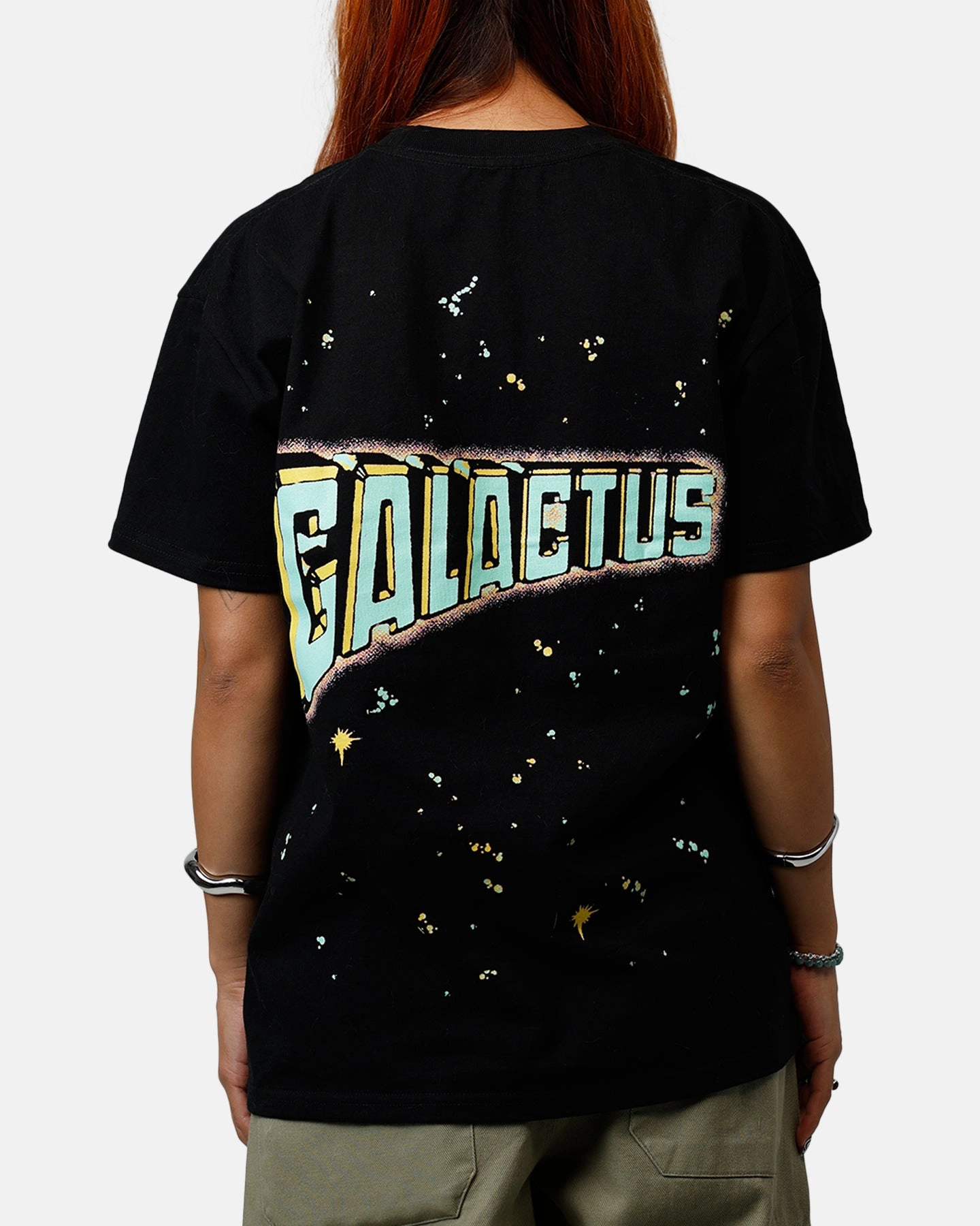 American Thrift Marvel Fantastic Four Galactus Vintage T-Shirt Black Casual Style