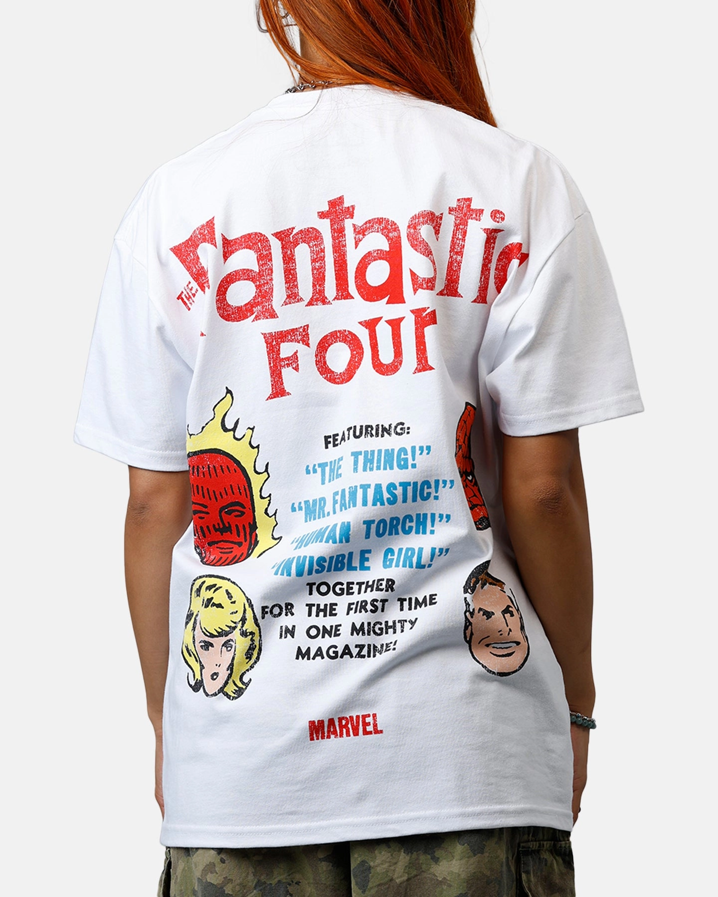 Vintage Hoodie American Thrift Marvel Fantastic Four Group Vintage T-Shirt White