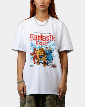 American Thrift Marvel Fantastic Four Group Vintage T-Shirt White TaglessDesign LayeredCollar
