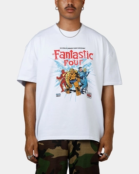 AirflowOptimized Design Bamboo Fiber Fabric American Thrift Marvel Fantastic Four Group Vintage T-Shirt White