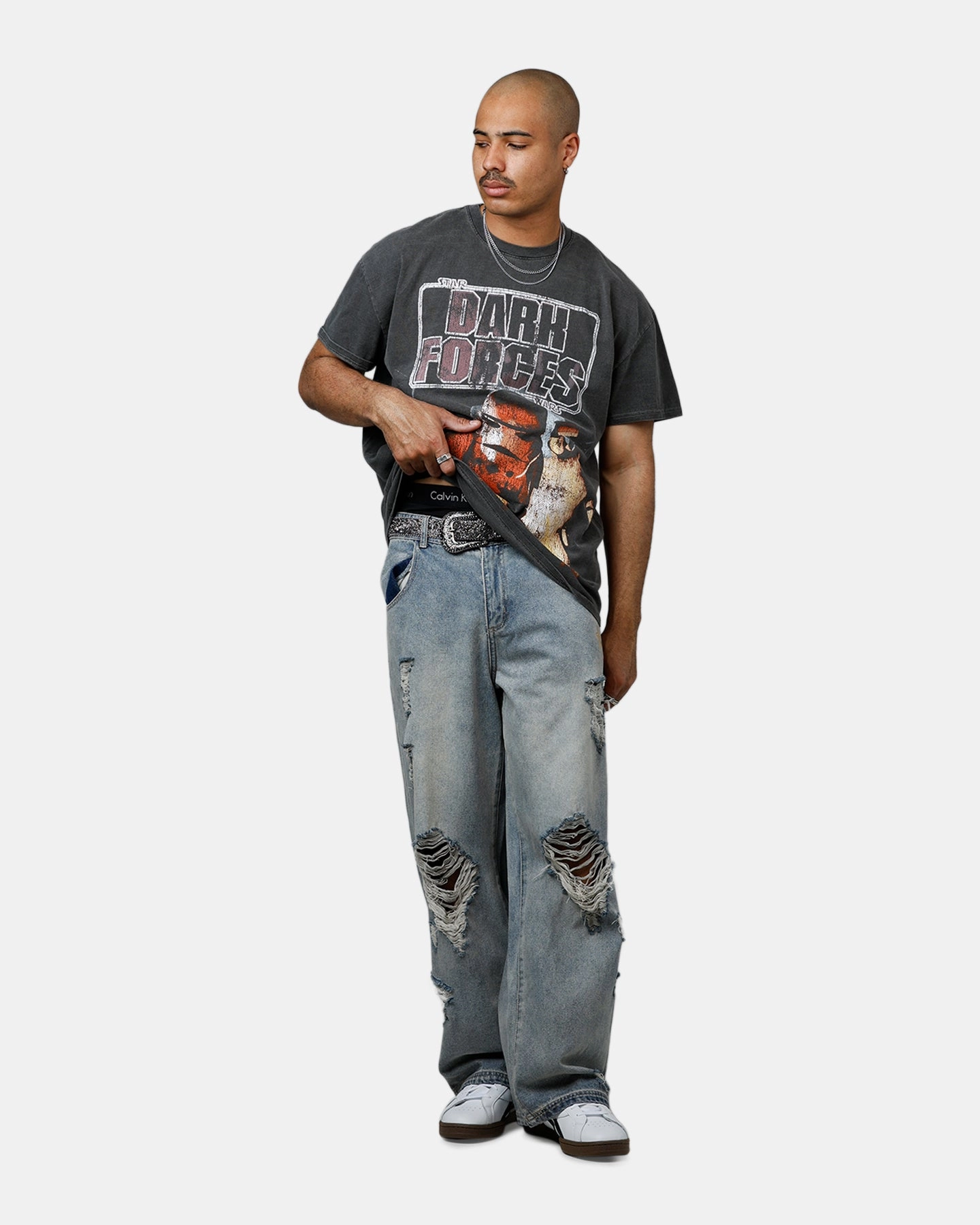 American Thrift Star Wars Battlefront Dark Forces Heavyweight T-Shirt Black Wash TaglessNecklineComfort