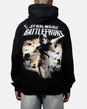 American Thrift Star Wars Battlefront Premium Hoodie Black Casual Fit Eco Conscious Packaging