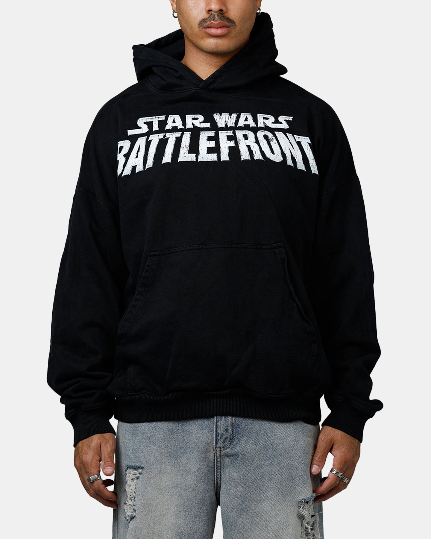FrictionFreeNeckline Butter Soft Handfeel American Thrift Star Wars Battlefront Premium Hoodie Black