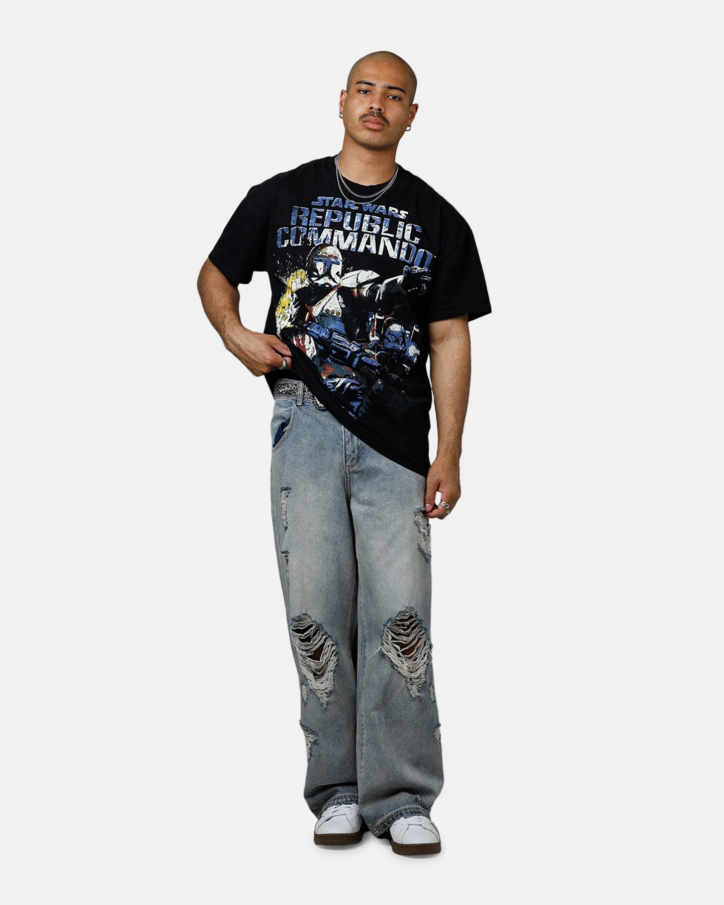 American Thrift Star Wars Battlefront Republic Commando Heavyweight T-Shirt Black MinimalistAesthetic AllDay Comfort