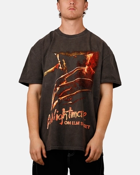 HypoallergenicMaterial Friction Resistant Finish American Thrift X A Nightmare on Elm Street 'Horror Classics' Claw Heavyweight T-Shirt Black Wash