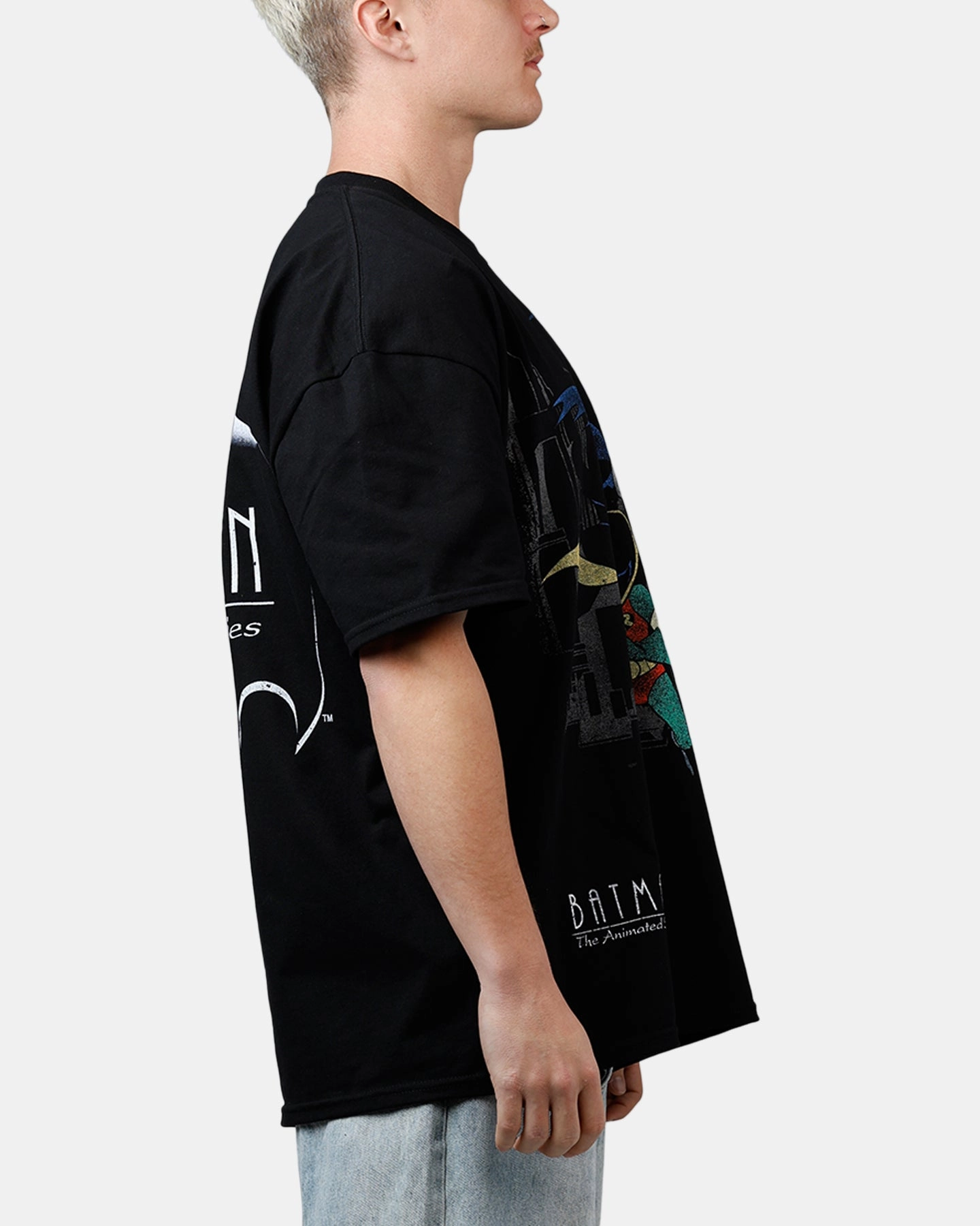 RibbedTrims Hypoallergenic fabric American Thrift X DC 1992 Batman And Robin Heavyweight T-Shirt Black