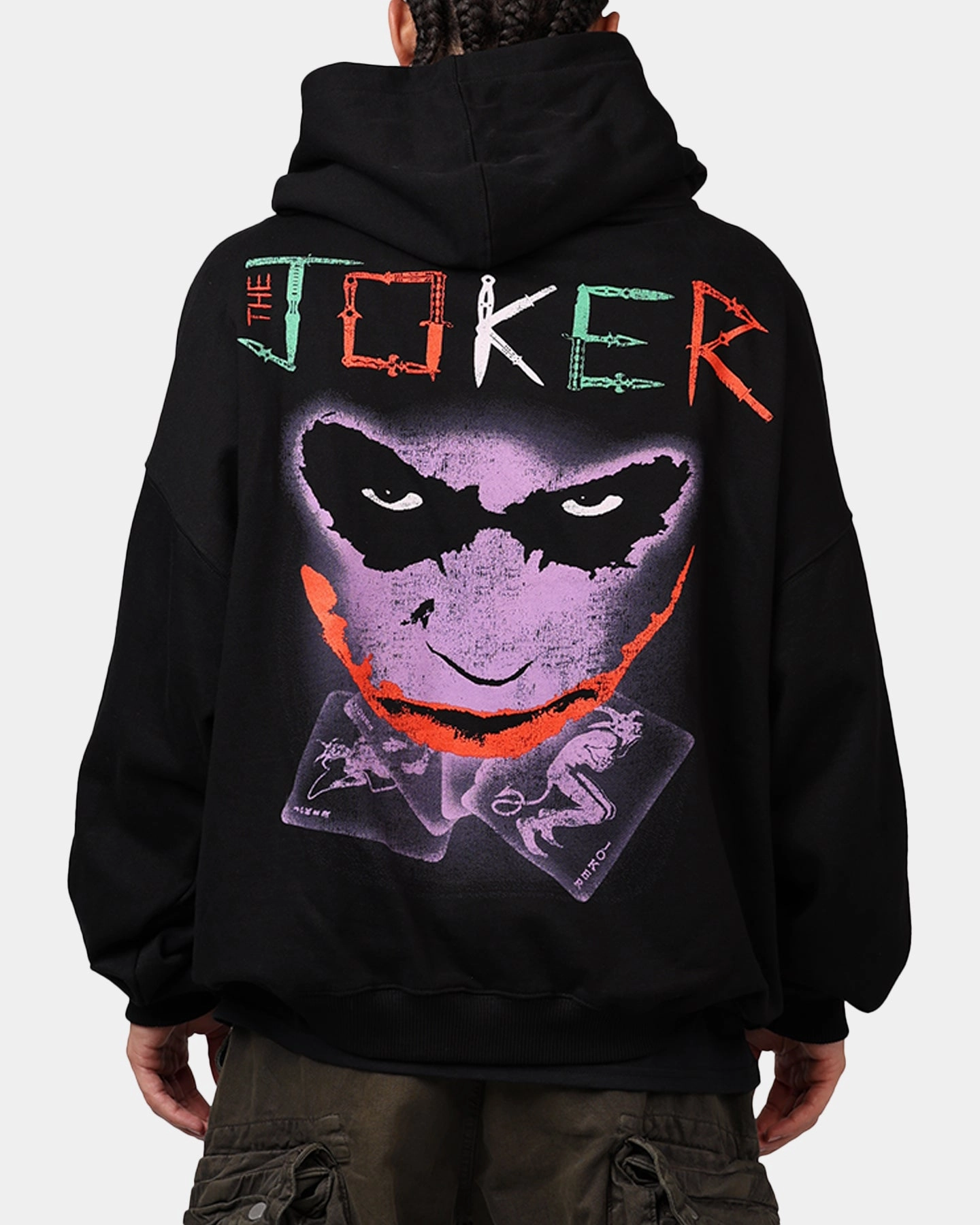 MultiPanel Design American Thrift X DC Batman The Joker Scars Premium Hoodie Black